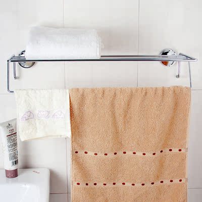 浴室置物架卫生间钻孔浴巾置物架双杆毛巾架壁挂洗手间卫浴收纳架