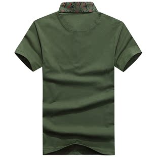 2016Afs Jeep/战地吉普新品上市宽松大码纯棉翻领时尚男短袖T恤
