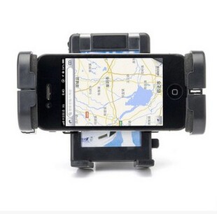 自行车手机架 GPS单车架 双向360度旋转手机夹子 单车手机架