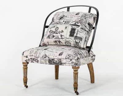 包邮美式乡村特价做旧成人不锈钢椅子靠背椅欧式铁艺铁背书房餐椅