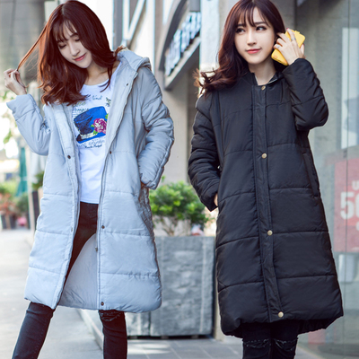 2016冬季韩版胖MM大码女装显瘦中长款加大加厚棉衣外套羽绒棉服女