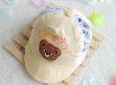 夏季宝宝儿童帽0-3-6岁夏男女潮鸭舌帽韩版0-3-6个月婴儿帽