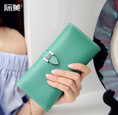 2016新款女士钱包韩版潮抽带钱夹大容量时尚多卡位钱包女长款皮夹