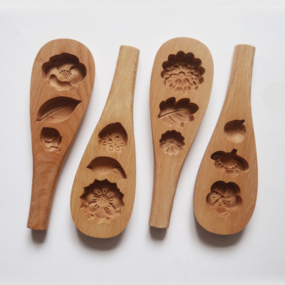 山舍|原创木制传统中秋糕点模具绿豆糕模具烘焙工具