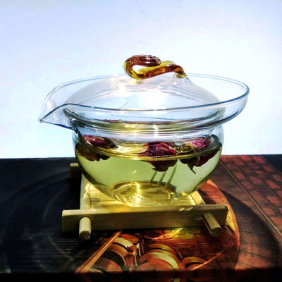 耐热盖碗茶碗盖杯泡茶碗功夫茶具套装琉璃如意玻璃盖碗