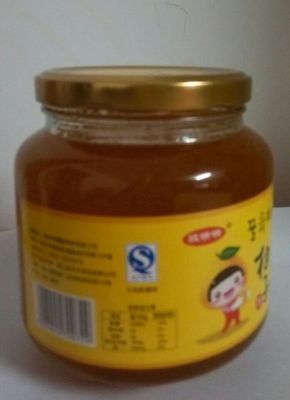 购买新品冲饮纯天然蜂蜜柚子茶1kg 就送水杯和木勺 一瓶包邮