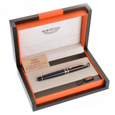 厂家直销英雄钢笔1021黑色丽雅高级铱金笔 钢笔 美工笔高级礼盒装