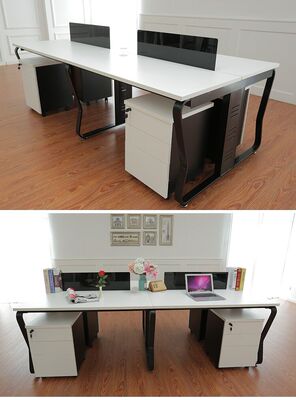宁波职员的办公桌电脑桌组合4人办公桌四人工作位简约屏风位6人