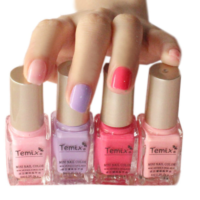 TEMIX指甲油 4瓶套装 法国进口原料 裸粉色粉红色豆沙色 特价包邮