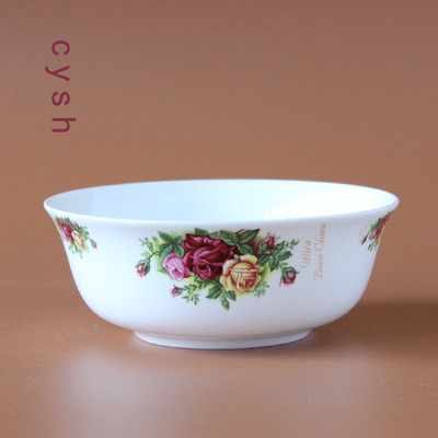皇家玫瑰6英寸面碗高档骨瓷陶瓷餐具泡面大碗拉面碗中式汤碗