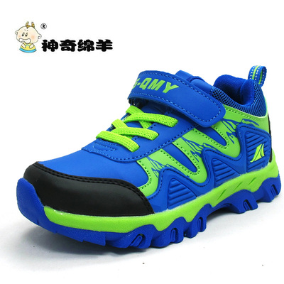 新款品牌神奇绵羊登山系列搭扣耐磨防滑童运动鞋