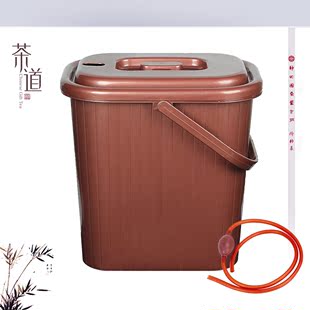茶具配件茶桶茶渣桶排水桶塑料带盖茶水桶滤水桶茶叶垃圾桶废水桶