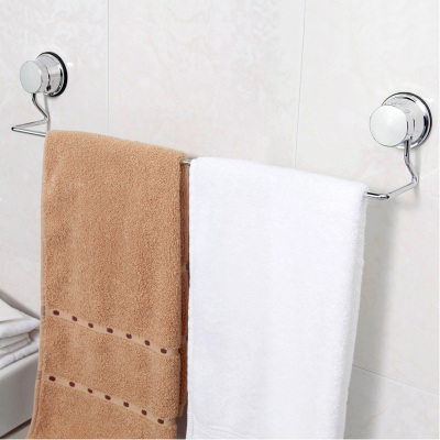 免打孔浴室单杆浴巾架壁挂 吸壁式卫生间毛巾架 洗手间吸盘置物架