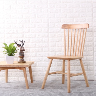 北欧实木椅子简约现代靠背餐椅休闲温莎椅咖啡厅西餐奶茶桌椅组合