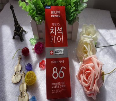 韩国红色86 爱茉莉牙膏 麦迪安美白舒爽去黄薄荷牙膏正品特价牙膏