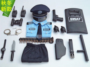 儿童军事玩具小特警装备男女童COS小警察小交警军人制服仿真道具