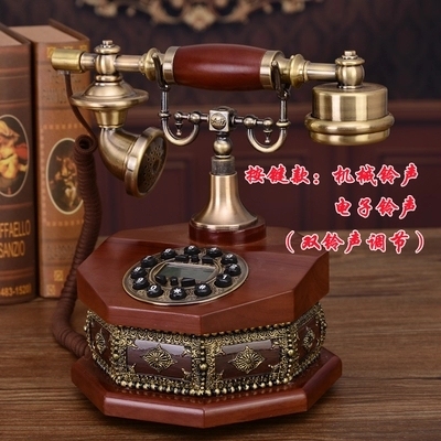 艾斯美特欧式仿古电话机高档老式复古美式家用电话机固定座机包邮