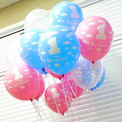新款乳胶气球 儿童周岁生日派对 PARTY布置 宝宝生日装饰装扮气球