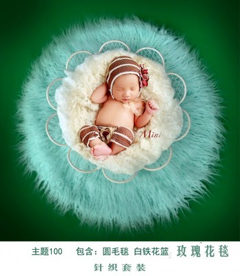 木楠花2017新款儿童摄影道具新生儿宝宝满月百天拍照主题裹布婴儿