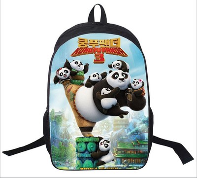 儿童学生书包双肩包功夫熊猫图案双肩书包熊心归来动漫书包背包