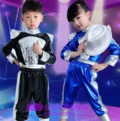 六一儿童长袖爵士舞蹈服中小学生少儿演出服街舞服套装2016新款