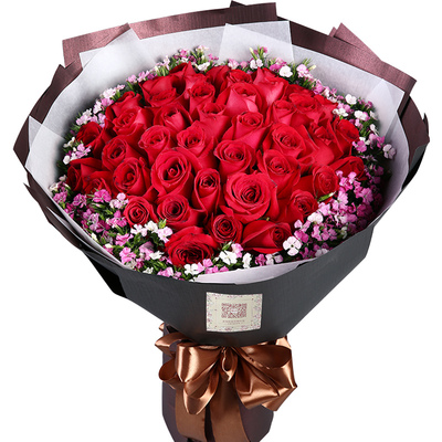 生日红玫瑰花束礼盒速递同城鲜花店送花红河蒙自个旧开远弥勒建水