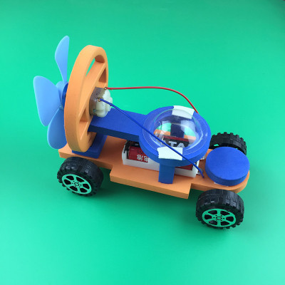 F1电动推进赛车电动风力汽车科技小制作发明手工材料DIY益智玩具