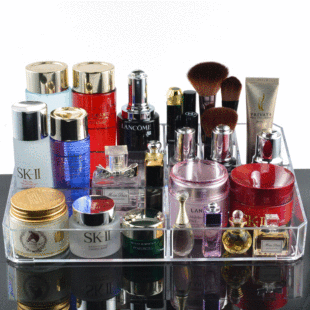 亚克力化妆品收纳盒大号创意桌面收纳盒透明收纳箱化妆盒包邮
