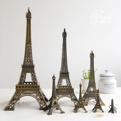 Zakka埃菲尔铁塔模型法国巴黎塔摆件家居生活装饰品摆件拍照道具
