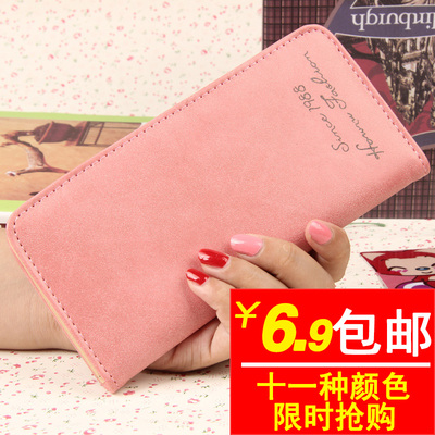 2016新款女士长款钱包韩版原创超薄卡包女士皮夹小手拿包夏季钱包