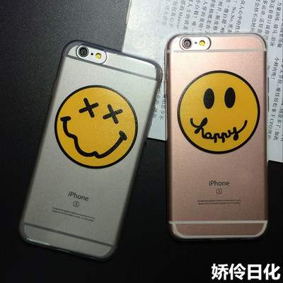 韩国GD笑脸权志龙表情iphone6s手机壳苹果6plus透明软硅胶保护套