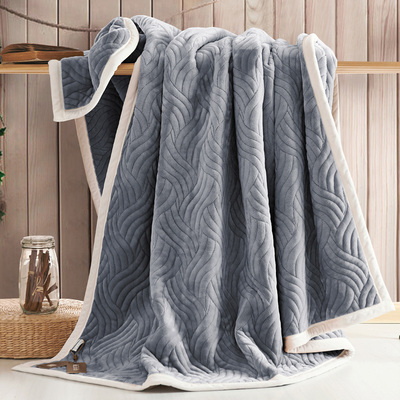 空调毯被子保暖法兰绒毯绒毯复合毯超柔软亲肤毛毯单双人盖毯加厚