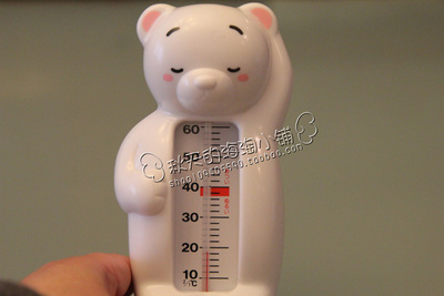 日本代购本土贝亲Pigeon婴儿洗澡水温计/温度计 小白熊 现货