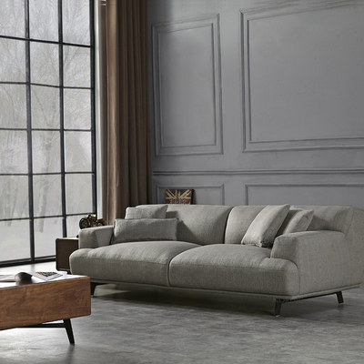北欧沙发小户型客厅沙发美式风格羽绒布艺沙发现代简约单双三人位