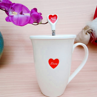 特价包邮陶瓷带盖勺学生办公喝水杯马克杯咖啡杯牛奶创意情侣杯子