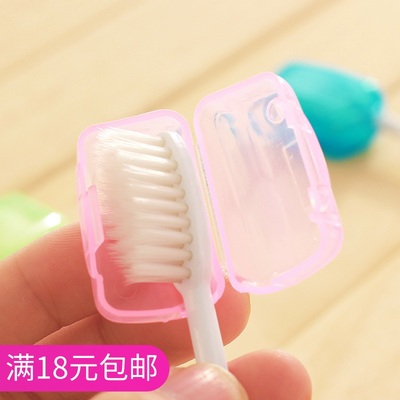 日式透明便携式牙刷头保护套 旅行洗漱牙刷防尘保护壳5个装