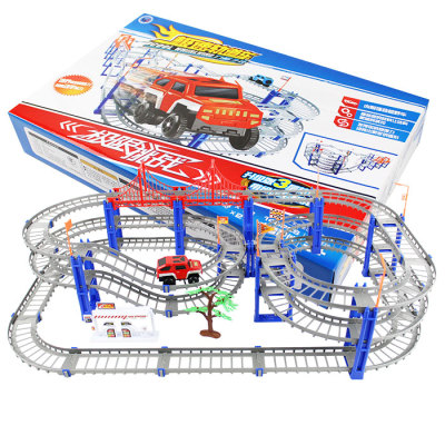 托马斯小火车玩具车男孩 轨道立体车玩具 轨道赛车电动多层轨道车