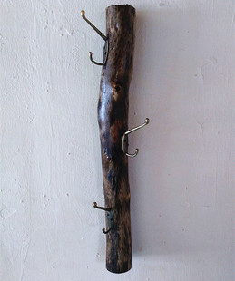 天然新款原木树干壁挂 树桩挂钩木质挂钩原生态墙上装饰挂钩现代
