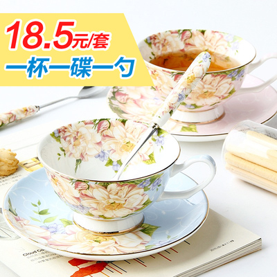 欧式骨瓷咖啡杯套装下午茶茶具创意陶瓷英式红茶杯碟套装家用
