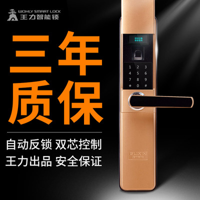 王力指纹锁智能锁家用防盗门电子密码锁智能门锁IC卡手机APP Z201