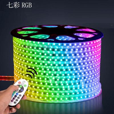 LED贴片 高压220V 套管防水灯带RGB七彩 单色宽版 5050灯条