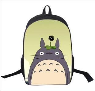 中学生儿童双肩书包背包 龙猫图案书包双肩包学生书包 可来图定制