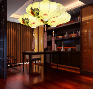 新中式吊灯现代餐厅茶楼客厅火锅店灯具创意简约艺术美容院过道灯
