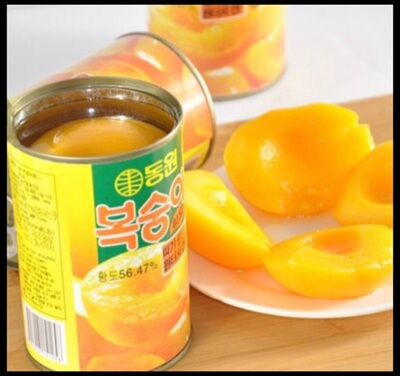正品美味速递～韩国黄桃罐头