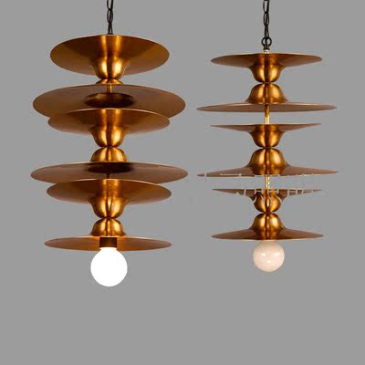 简约现代创意金色乐器吊灯酒吧咖啡厅餐厅艺术个性吊灯吧台组合灯