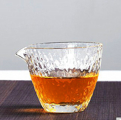 玻璃锤木纹公杯公道杯纯手工玻璃茶海日本设计师茶具加厚包邮