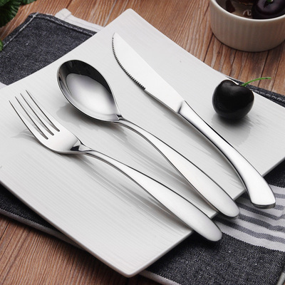 高档伯爵刀叉勺三件套欧式不锈钢牛排刀叉两件套装优质西餐餐具