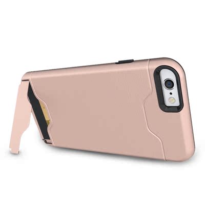 苹果6手机壳带支架iphone6/6s保护壳卡4.7软硅胶防摔创意全包后盖