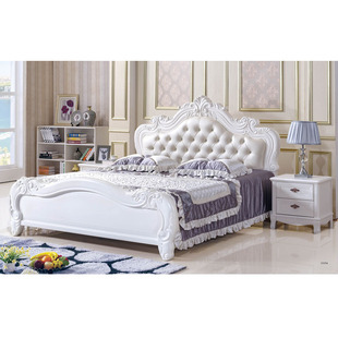 全实木床1.8米双人床简约现代1.5m单人床卧室婚床纯木头床硬板床