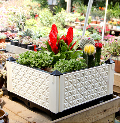 阳台菜园种菜盆特大种植箱屋顶种菜箱种植槽长方形塑料花盆